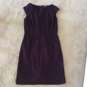 Ralph Lauren leather piping trimmed dress